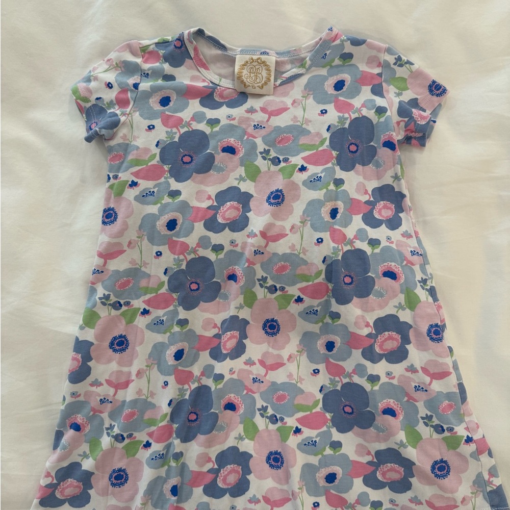 The Beaufort Bonnet Company Floral Kids Dress - Pink and Blue